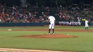 Mateo Takes The Field Top Of The Ninth Inning For Biscuits No Hitter August 24 2013 010