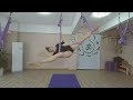 美女瑜伽老师飞起来了3D观看“空中瑜伽”/Air Yoga/VR180