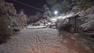 4K・ Snowy Japan  Tendo night walk・4K HDR