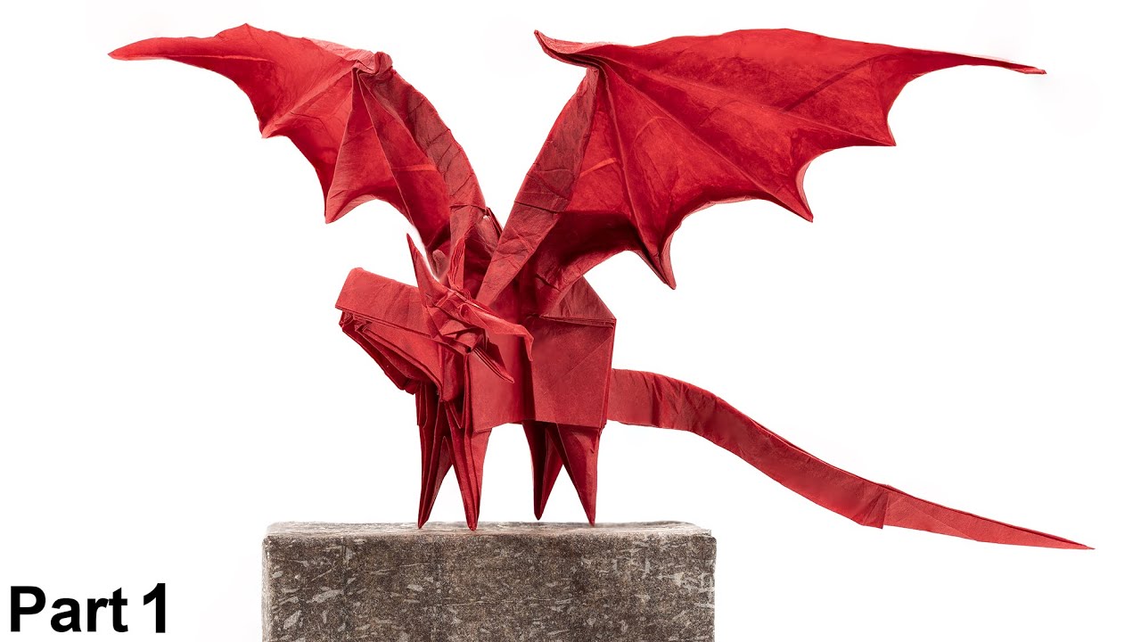 Origami Simple Dragon (Shuki Kato) part 1 YouTube