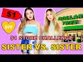 $1 DOLLAR STORE DIY OUTFIT CHALLENGE! SISTER VS. SISTER 😱