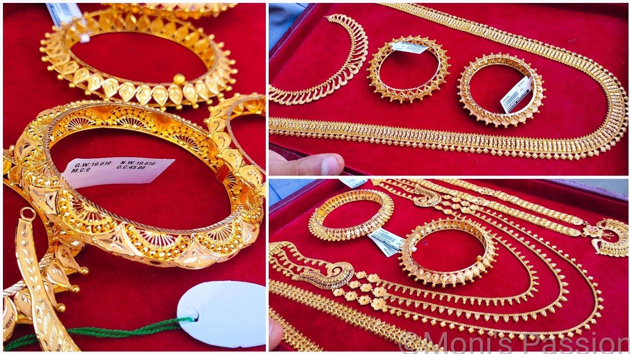 Light Weight Gold Jewellery Designs With Price kankon necklace mantasha 