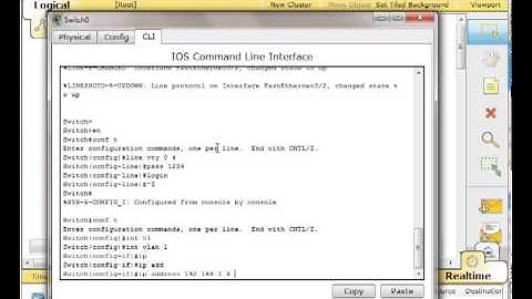 Settings for telnet session with router and\or switch (Cisco Packet Tracer)