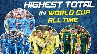 HIGHEST TOTAL Record in WORLD CUP History - All Time Records Cricket