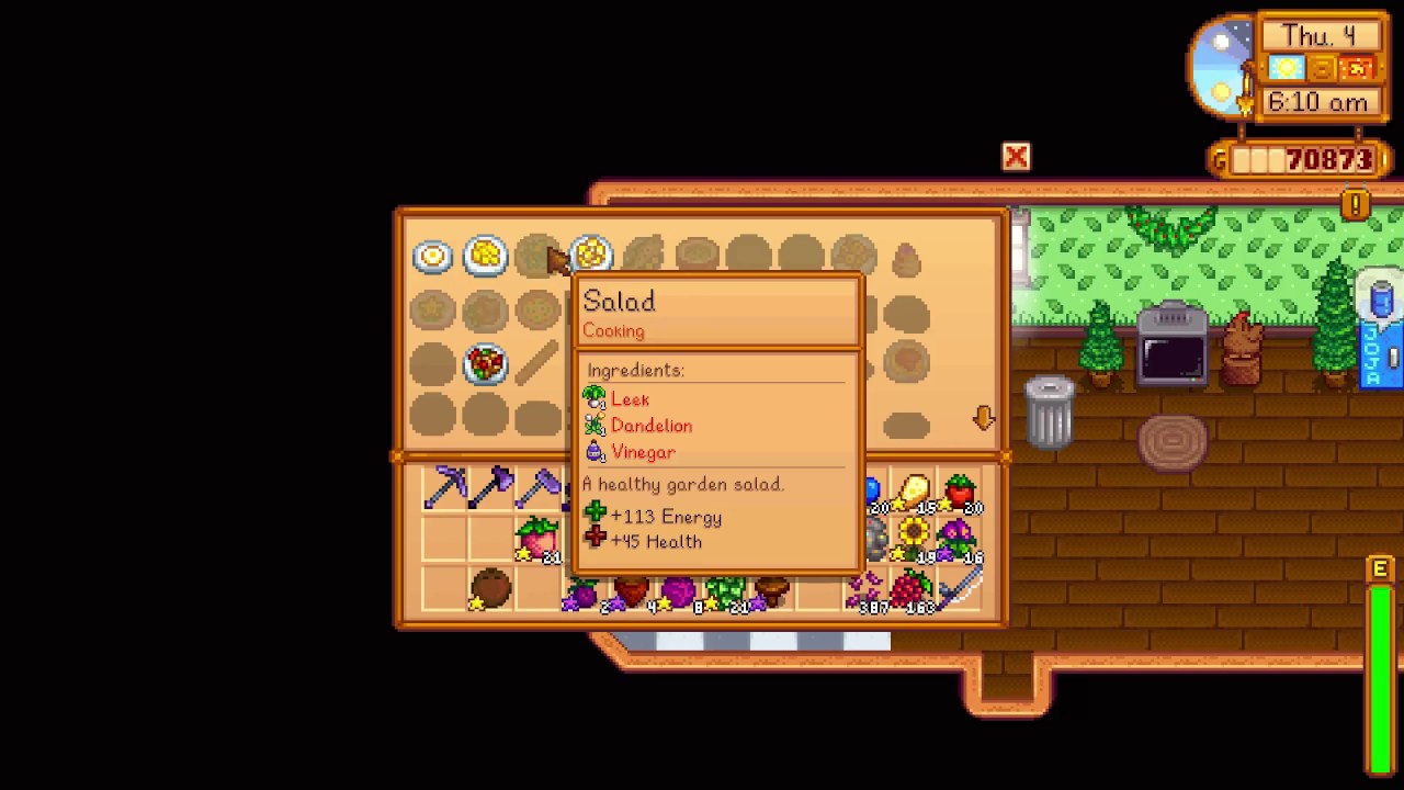 How To Learn Salad Recipe In Stardew Valley