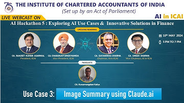 Hackathon 5: Series 1 - Use Case 3 | Image Summary using Claude.ai | CA. Kumarmangalam kaliya