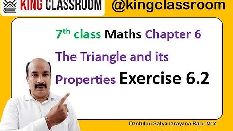 7th class Maths Chapter 6 The Triangle and its Properties Exercise 6.2 All Sums