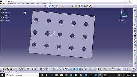 How to Create Part and Creating Multiple hole by using Pattern Command