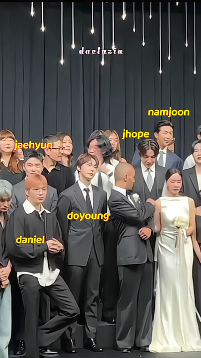 MARK, DOYOUNG, JAEHYUN, JUNGWOO JOHNNY, DANIEL, NAMJOON, JHOPE AND SUGA in WEDDING #nct #bts #daniel
