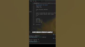 Floor Division operator examples in python #coding #programming #education #code #python