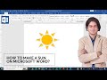 How to make a sun on Microsoft word?