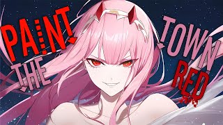 ♪ Nightcore - Paint The Town Red → Doja Cat (Lyrics) 🩸