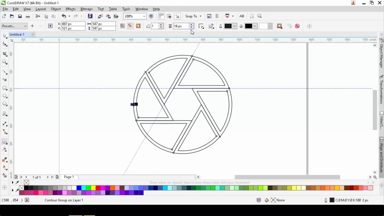 Tutorial CorelDraw Cara Membuat Icon Logo Kamera Sederhana 