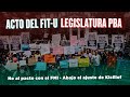 No al pacto con el FMI. Abajo el ajuste de Kicillof // Acto del PO-FITU frente a la legislatura PBA