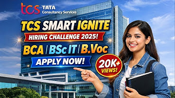 TCS Smart Ignite Hiring Challenge 2026 | BCA, BSc IT & B.Voc Eligible | Apply Now | Freshers Hiring