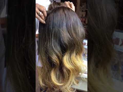 Mezza parrucca toupee capelli veri - YouTube