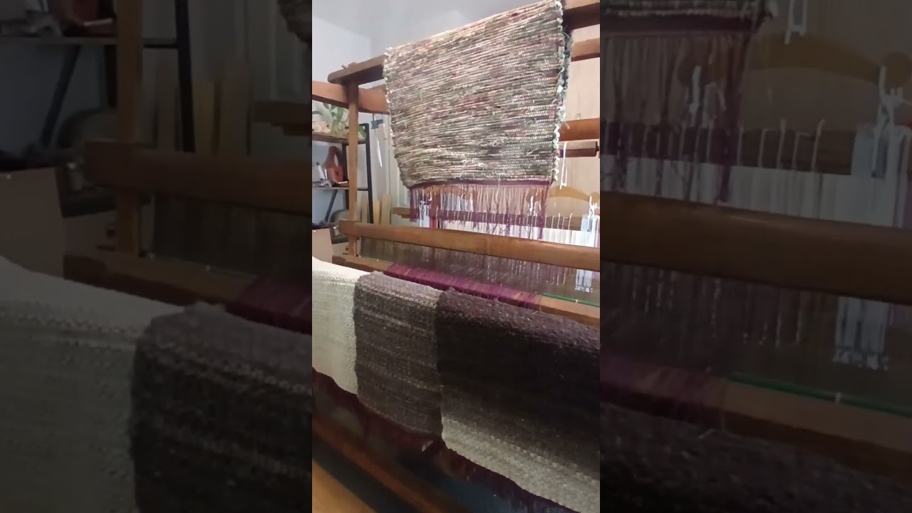 Latest round of rugs made on this old loom 