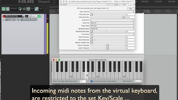 Reaper DAW: Playing midi chords with one finger in a key/scale.