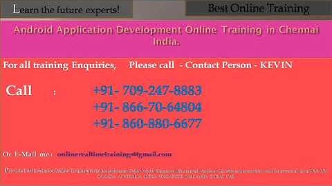 ANDROID APPLICATION DEVELOPMENT TRAINING IN CHENNAI