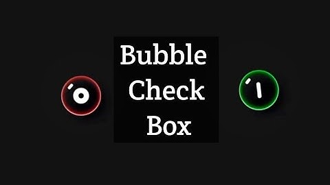 Bubble On & Off Button Using Input Tag In Html & CSS UI Design
