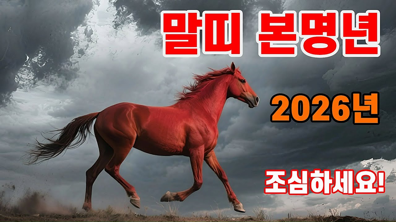 2026년 말띠 본명년 이것만 조심하세요