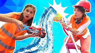 Ayşe ve Ümit ile Tamir Macerası! Motor Bozuldu, KÖPÜŞ Kemiği Lavaboya Attı! 😱 Çocuk Videoları