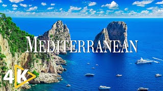 FLYING OVER MEDITERRANEAN (4K UHD) - Calming Music With Beautiful Nature Videos - 4K Video Ultra HD