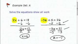 Math-U-See Algebra 1 - Homeschooling Help Two Step Equations- TabletClass.com
