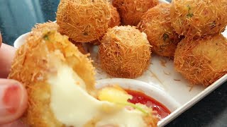 Crispy Potato Cheese Ball Recipe | Crispy &Cheesy Potato snacks Recipe