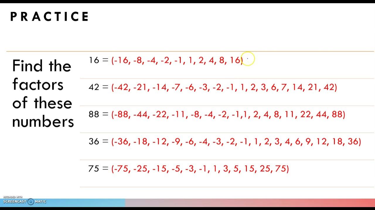 39. Prime Numbers, Factors, and Multiples - YouTube
