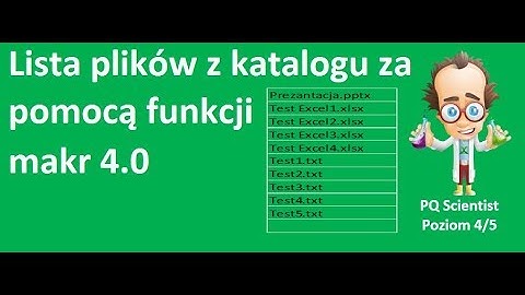 Excel -  Lista plików z katalogu za pomocą funkcji makr 4.0 - porada #305