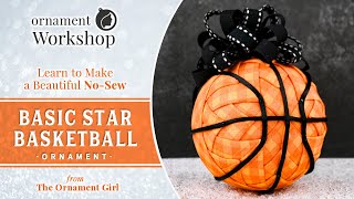 Basketball Basic Star - DIY New Sew Basketball Folded Fabric Ornament Tutorial