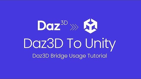 Daz3D to Unity Bridge: Basic Usage Tutorial