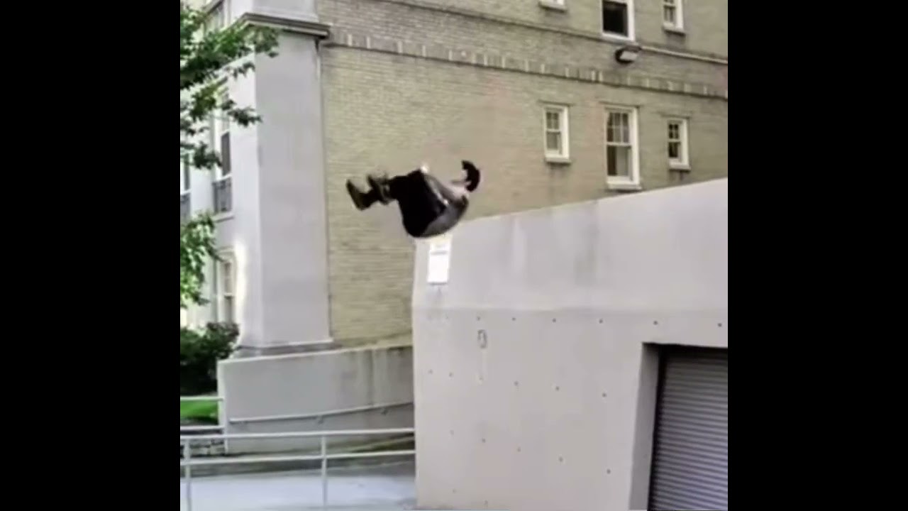 Backflip Off Wall from Above - YouTube