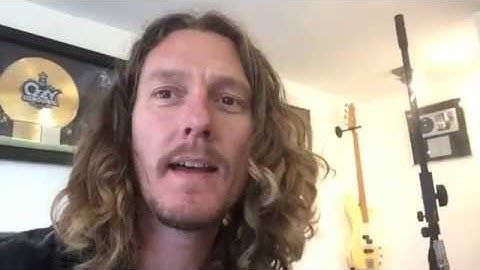 Adam in the studio recording parts for the new album.