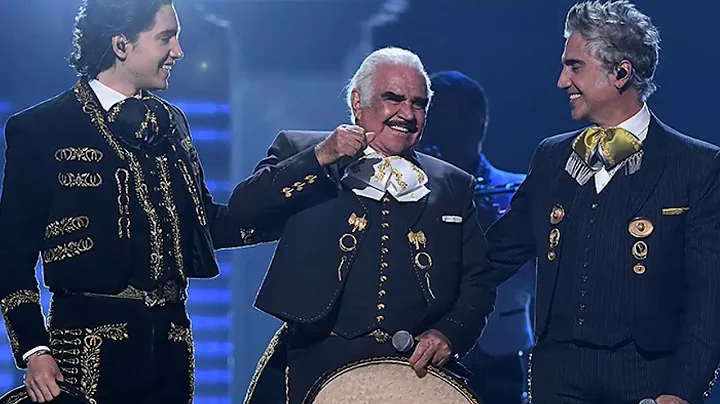 Vicente Fernndez, su hijo y nieto  cantando juntos...