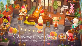 Dream Cozy Coffee Shop | Smooth Jazz Music for Relaxing Study/Work | Animal Crossing Blissful