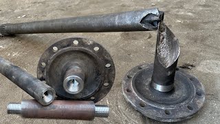 How Brainy Mechanic Repair A Difficult Type of Broken Axle with A Double-Joint Unique Thread Piece..