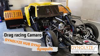 Drag racing Camaro dynopulls on Dynolyze hub dyno Driving Simulation In Dynolyze Hub Dyno