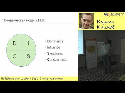 Кирилл Климов, Поведенческая модель DISC в Agile проектах