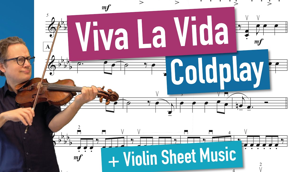 Viva La Vida - | Violin Sheet Music | Violin Cover | Playback | Violin Practice - YouTube