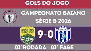 BARREIRAS 9X0 CAMAÇARI, CAMPEONATO BAIANO SÉRIE B 2026