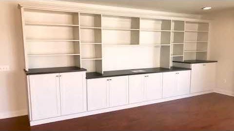 Custom Built-In Bookcase and Cabinet Construction - Timelapse