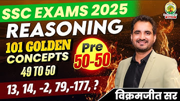 Class 14 | 101 Golden Concepts | SSC EXAMS 2025 | Reasoning By Vikramjeet Sir #ssc #2025 #reasoning