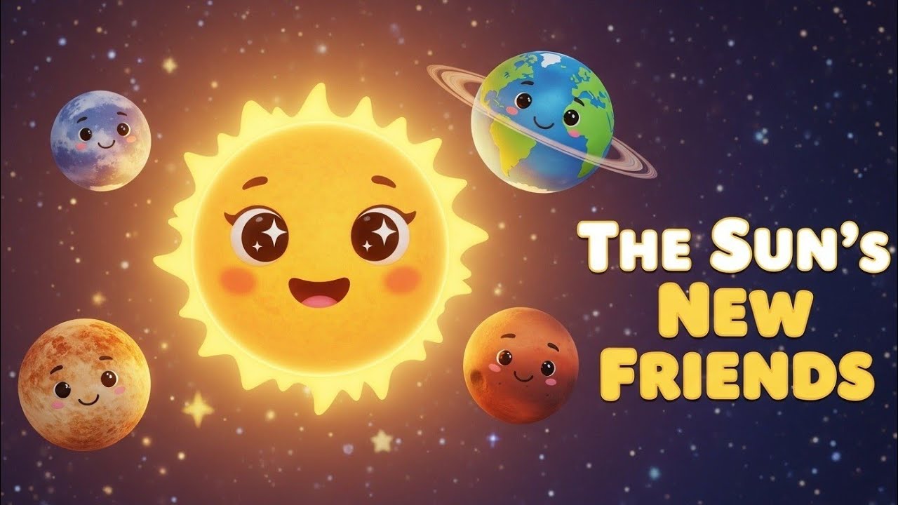 The Sun’s New Friends 🌞 | Cute Planet Story for Kids | Learn Solar System