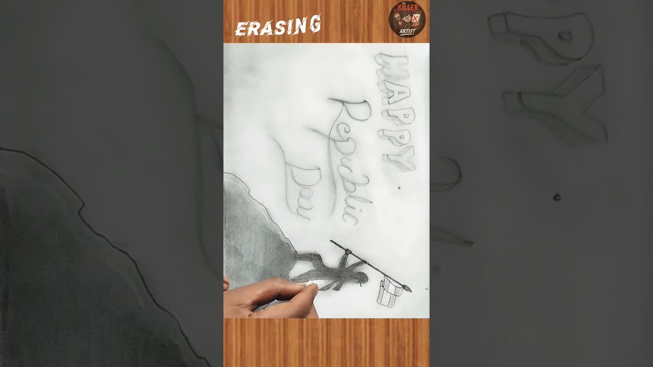 i ❤ india happy republic day #tiranga #flag #army #art #shadingart