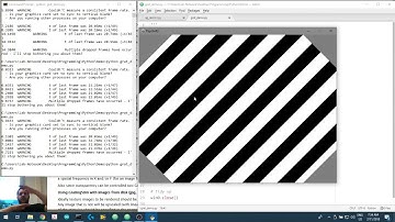 Creating Visual Stimuli in Python 3.6 (video 2.7): Creating a visual grating in psychopy
