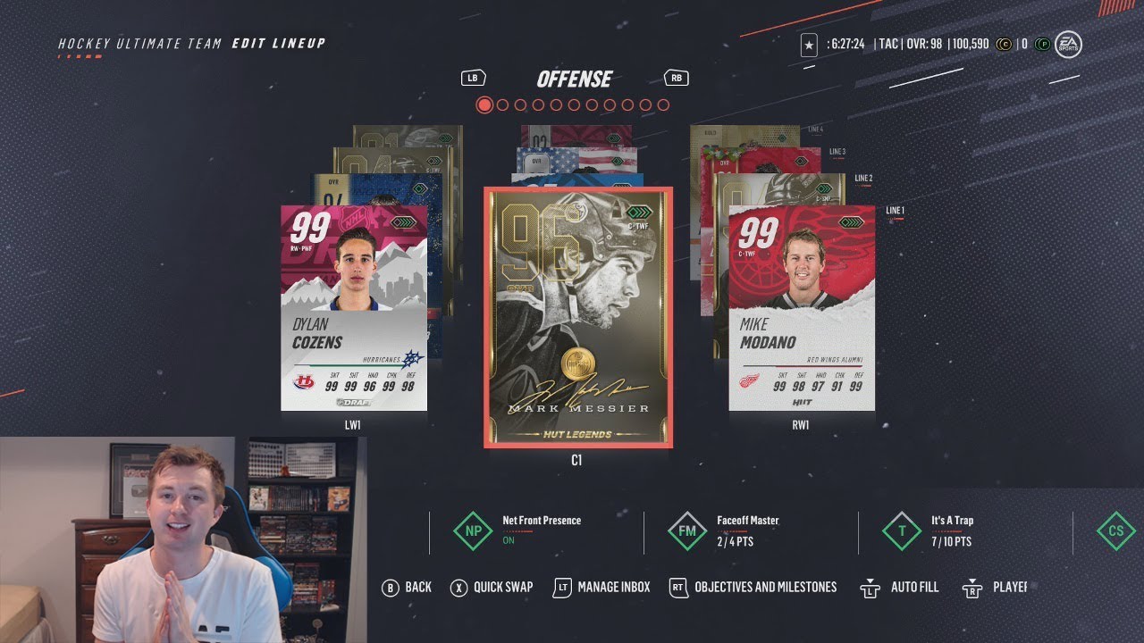 NHL 19 - MY FINAL HUT TEAM! *ALL FREE CARDS*