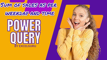 Power Query-zelfstudie: verkoop berekenen per weekdag en tijd | Stapsgewijze handleiding