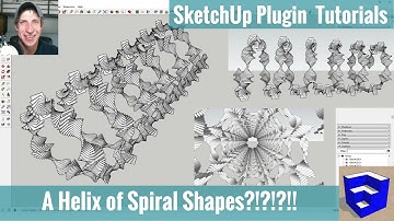 Creating a Helix of Spiral Shapes with Memory Copy and Fredo Scale in SketchUp